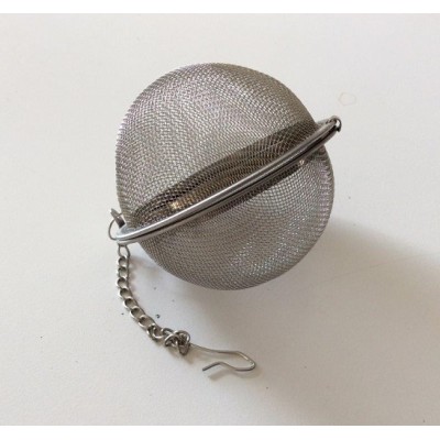 Tea Infusion/Steeping Ball Strainer Stainless Steel Mesh w/ Chain Tea Infusion/Steeping Ball Strainer Stainless Steel Mesh w/ Chain