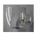 76 Medium Heat-Tempered Clear Glass Teacup w/Handle 76 Medium Heat-Tempered Clear Glass Teacup w/Handle