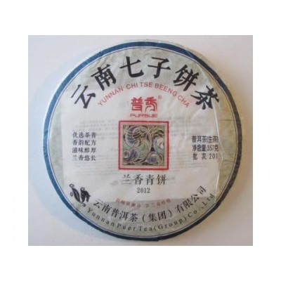 2012 Pursue Lanxiang Premium Green Pu-erh Tea Cake 357g 2012 Pursue Lanxiang Premium Green Pu-erh Tea Cake 357g